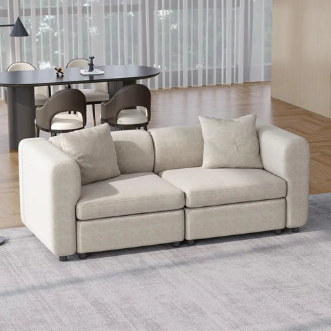 Navak Carpet Love Seaters Extra Large Sectional Sofa for Living Room,2 Seaters for Small Apartment.,Convertible Leisure Couch,Deep Couches