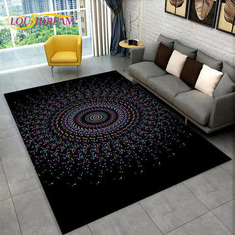 Navak Carpet Bohemia Mandala Geometric Area Rug,Carpet Rug for Home Living Room Bedroom Sofa Doormat Kitchen Decor,Kid Non-slip Floor Mats