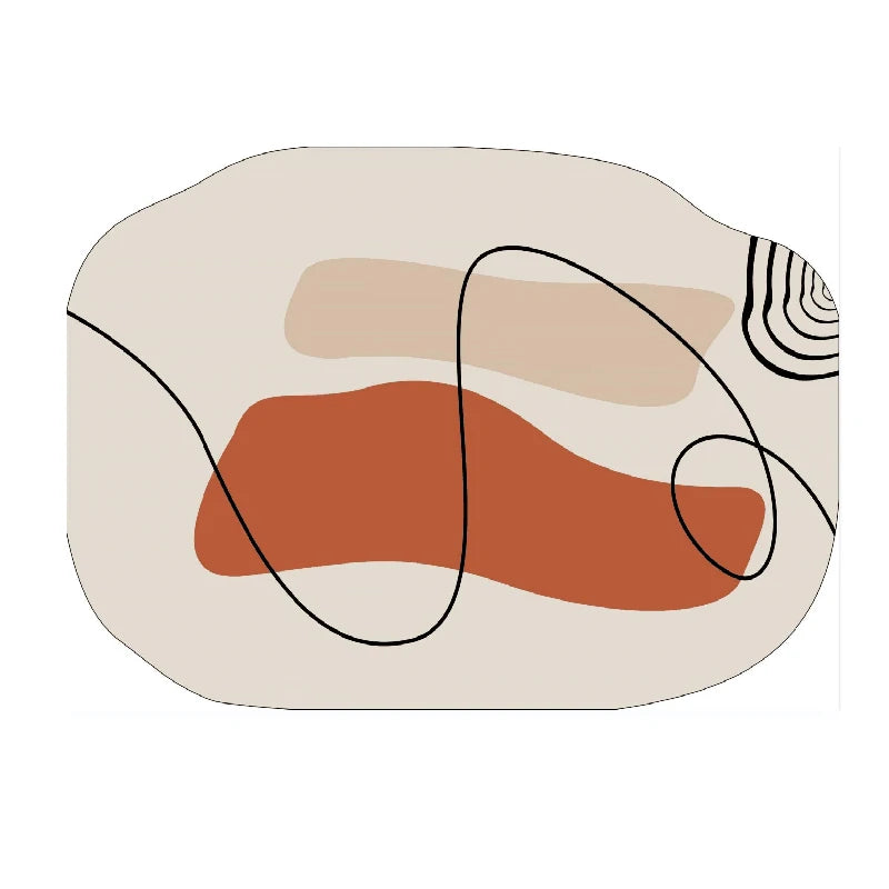 Navak Carpet Modern Style Living Room Decoration Gradient Carpet Irregular Shape Rugs for Bedroom Home Plush Rug Fluffy Soft Lounge Floor Mat