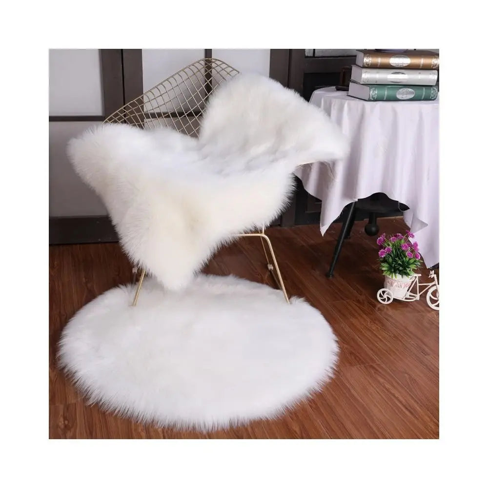 Navak Carpet Washable Imitation Wool Floor Protection Fluffy Shaggy Non Slip Sheepskin Rug Soft Rugs Bedroom Mats Faux Fur