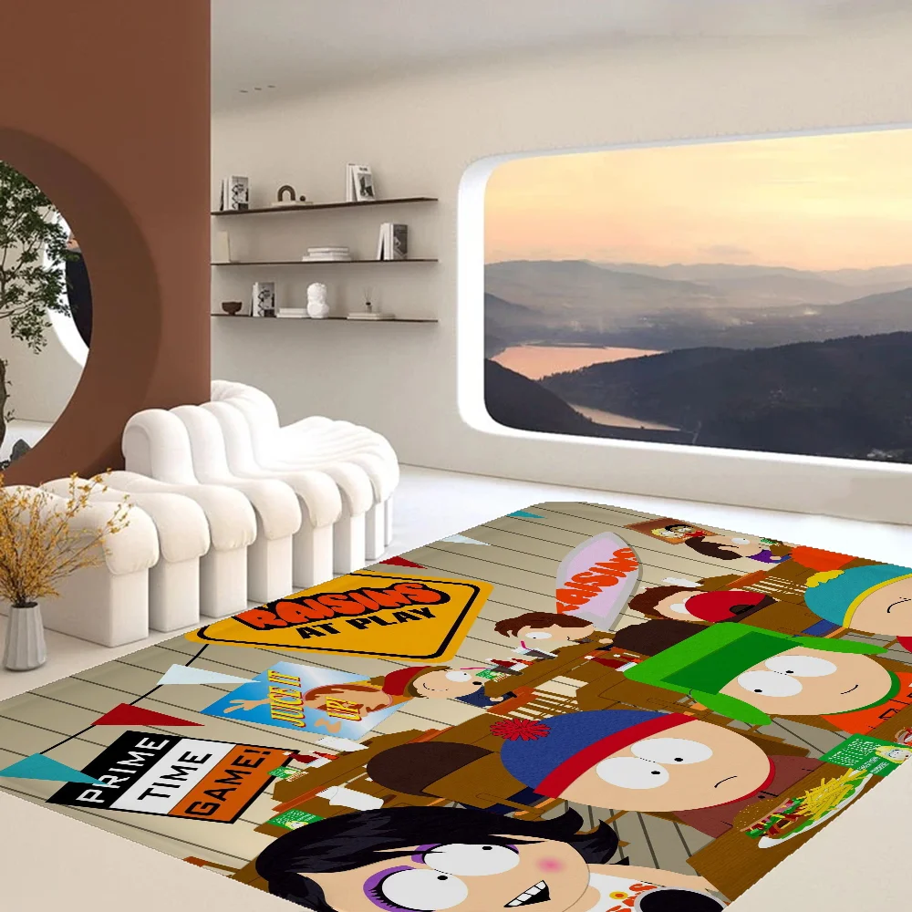Navak Carpet Amine S-South Cartoon P-Park Door Mat Washable Non-Slip Living Room Sofa Chairs Area Mat Kitchen Doormat Area Rug