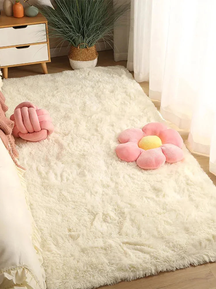 Navak Carpet Pink Bedroom Carpet For Children's Room Cute Girls Floor Soft Mat Living Room Decoration White Fluffy Large Kids Bedside Rugs
