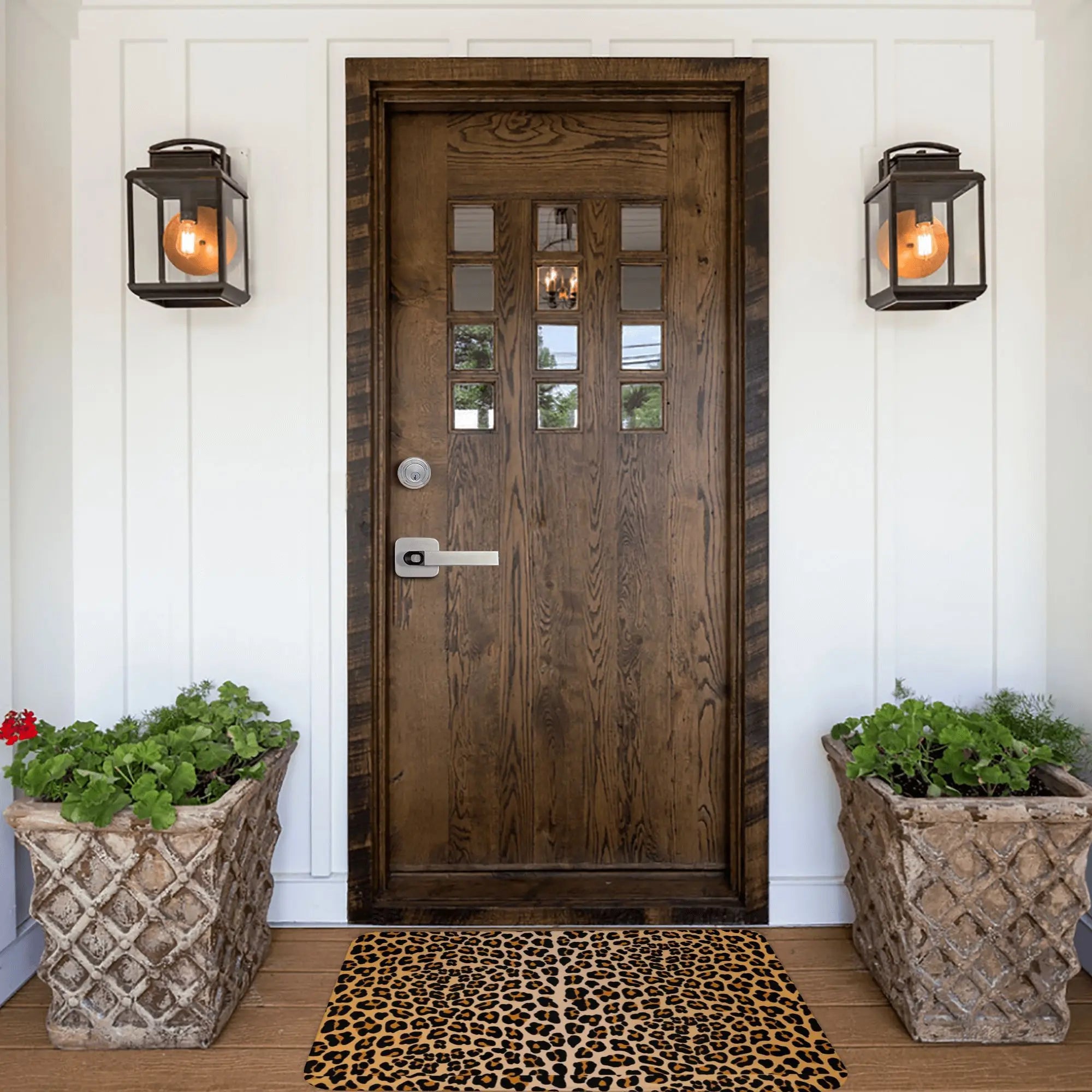 Navak Carpet Leopard print Anti-slip Doormat Floor Mat Cushion Carpet Rug for Kitchen Entrance Home Balcony Footpad Mats