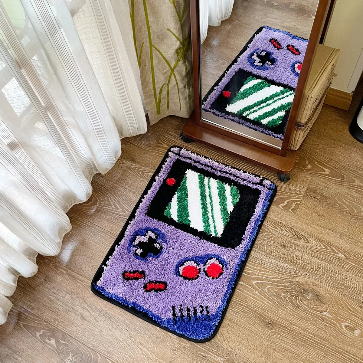 Navak Carpet LAKEA Hand-held Game Device Tufted Rug GameRoom Funny Childhood Memories Flocking Carpet Floor Anti Slip Doormat Aesthetic