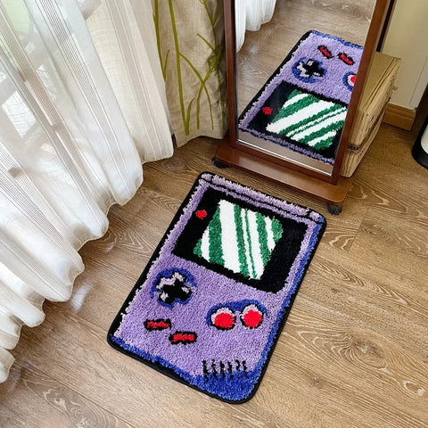 Navak Carpet LAKEA Hand-held Game Device Tufted Rug GameRoom Funny Childhood Memories Flocking Carpet Floor Anti Slip Doormat Aesthetic