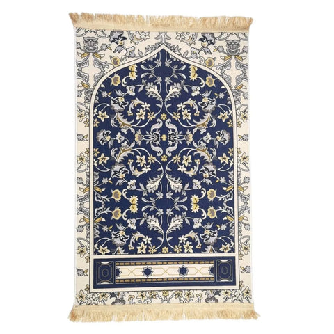 Navak Carpet Ramadan Embossing Floor Carpets Portable Soft Worship Kneel Travel Prayer Rug Non-slip Prayer Mat Flannel Carpet for Muslim