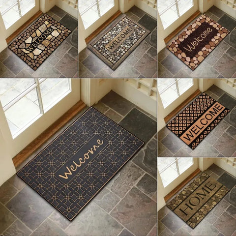 Navak Carpet Stone Wood Grain Pattern Entryway Door Mat Non-Slip Footmat Rug Home Decoration Welcome Carpet Indoor Outdoor Floor Mat