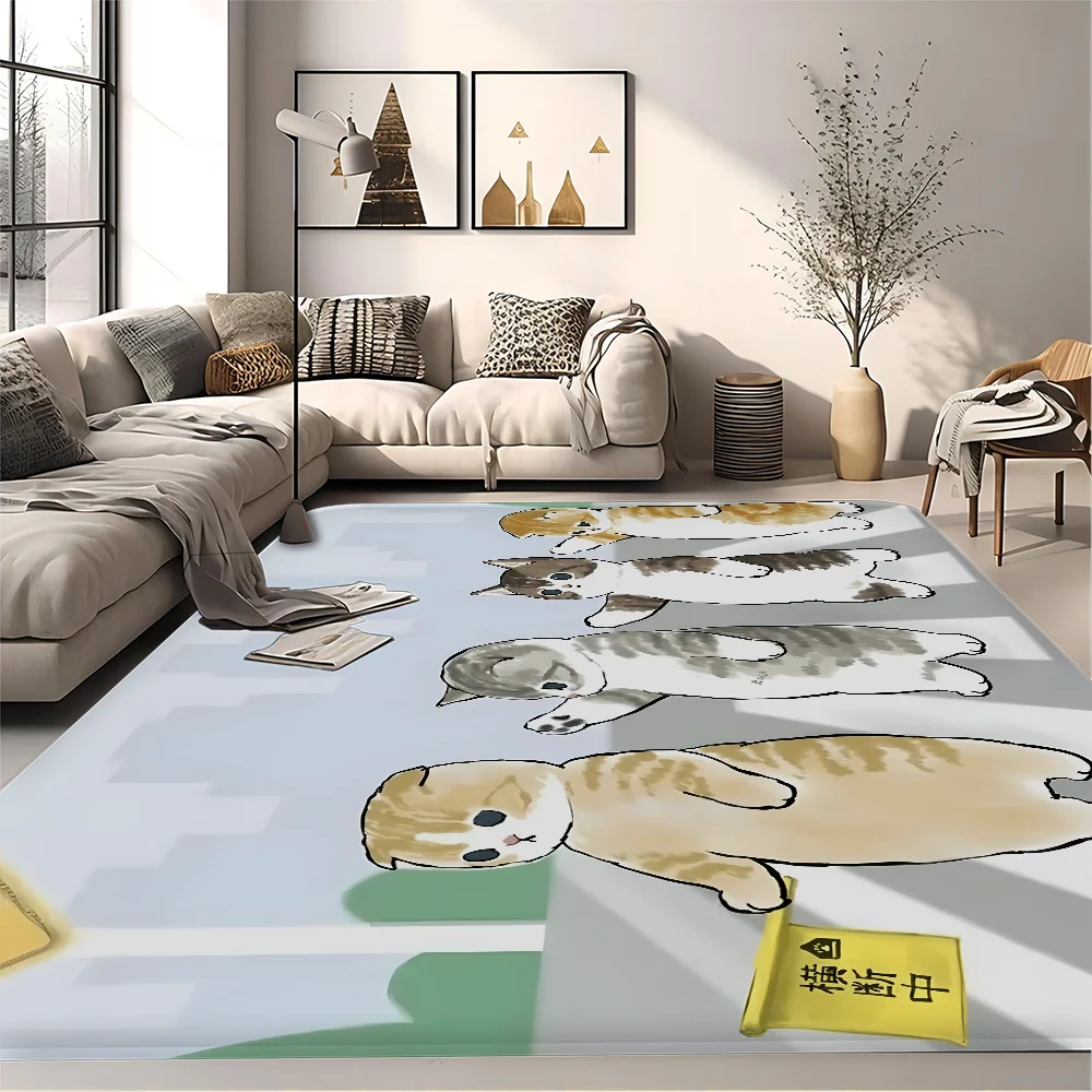 Navak Carpet Funny Cat mofusand Floor Mat Retro Multiple Choice Living Room Kitchen Rug Non-Slip Modern Home Decor