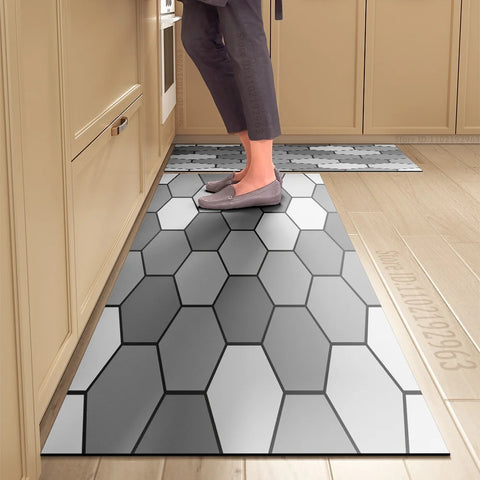 Navak Carpet Kitchen Mat Absorbent Printed Kitchen Rugs Non-slip Area Mat Hallway Long Carpets for Living Room Bedroom Entrance Doormat Bath