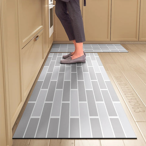 Navak Carpet Kitchen Mat Absorbent Printed Kitchen Rugs Non-slip Area Mat Hallway Long Carpets for Living Room Bedroom Entrance Doormat Bath