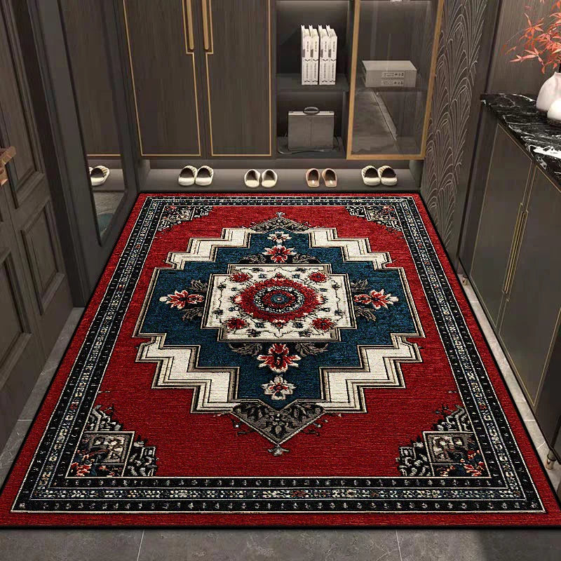Navak Carpet Persian Style Retro Decoration Home Living Room Rugs Big Size Non-slip Room Decor Cloakroom Carpet Easy Clean Entrance Door Mat