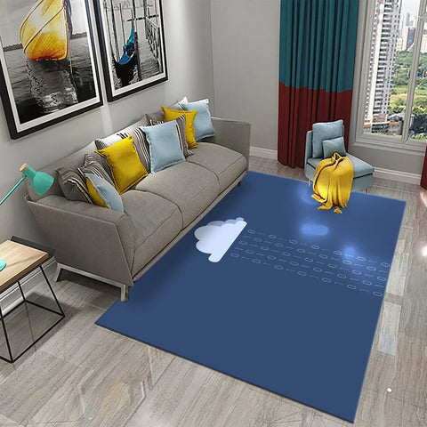 Navak Carpet 3D Simple Abstract Art Theme Carpet Nordic Style Geometric Line Living Room Balcony Bedroom Bathroom Non-slip Door Floor Mat