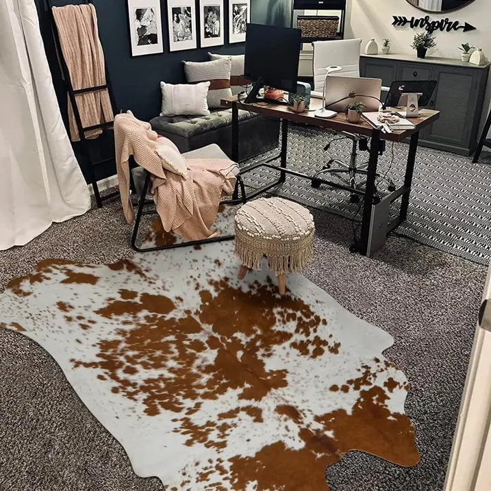 Navak Carpet American style Animal Print Rug faux fur cowhide rug Bedroom carpet room carpet for living room rugs house decoration floor mats