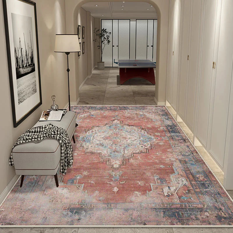 Navak Carpet Persian Style Big Size Non-slip Carpet Living Room Easy Clean Entrance Door Mat Soft Foldable Lounge Area Rug Machine Washable