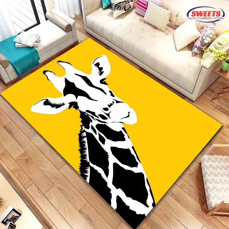 Navak Carpet 3D HD Nordic Style Minimalist Geometric Pattern Carpet for Living Room Bedroom Anti-slip Rug Sofa Doormat Home Decor Durable Mat