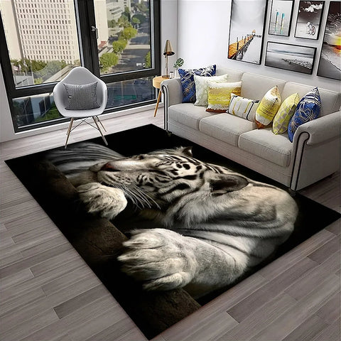 Navak Carpet 3D Dream Tiger Animal Cartoon Carpet Rug for Home Living Room Bedroom Sofa Doormat Decor,Child Play Area Rug Non-slip Floor Mat