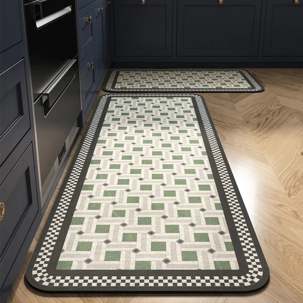 Navak Carpet Non-slip Kitchen Mat Long Rugs Crystal Velvet Carpet for Living Room Absorbent Foot Mats Bedroom Doormat Alfombra Small Rugs