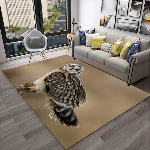 Navak Carpet Cute Owl Series 3D Cartoon Carpet Rug for Home Living Room Bedroom Sofa Kitchen Doormat Decor,Child Area Rug Non-slip Floor Mat