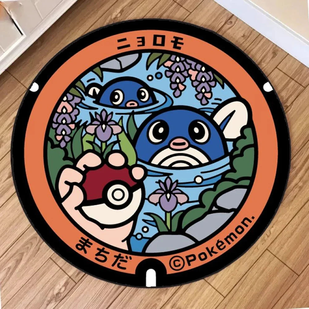 Navak Carpet NEW Daily Picks Kawaii Pokemon Rug for Living Room Decor Lounge Balcony Sofa Mat Bedroom Soft Rug Swivel Chair Mat Kids Gift