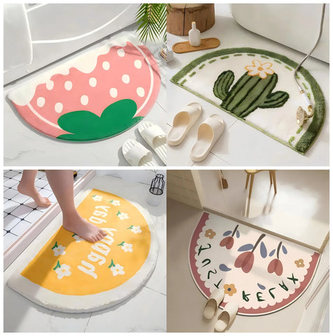 Navak Carpet Exclusive Picks Cartoon Bathroom Non-slip Floor Mats Entrance Faux Cashmere Floor Rug Bedroom Bathroom Non-slip Floor Mat Home Decoration