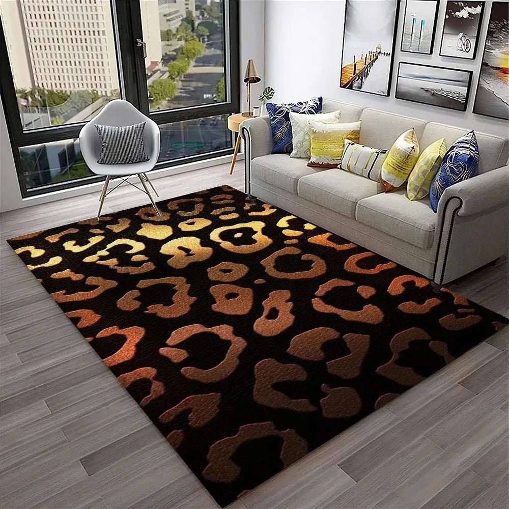 Navak Carpet Leopard Print Carpet Rugs Living Room Floor Mats Bedroom Decor Carpets for Bed Room Carpets for Living Room Decoration Maison