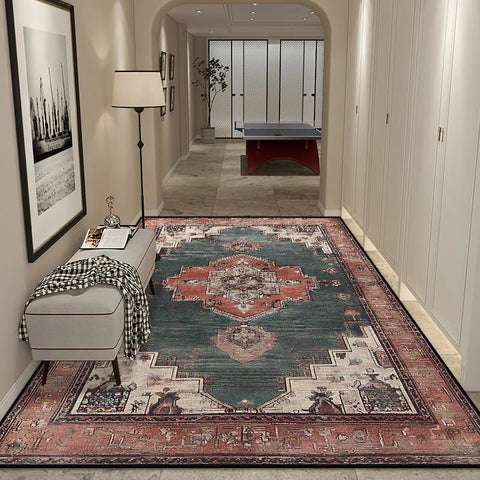 Navak Carpet Persian Style Big Size Non-slip Carpet Living Room Easy Clean Entrance Door Mat Soft Foldable Lounge Area Rug Machine Washable