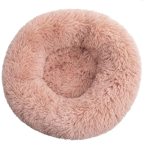 Navak Carpet  40-90cm Round Pet Bed for Large Dog Bed Super Soft Cat Bed Long Plush Dog House for Medium Dog House Winter Warm Sleeping