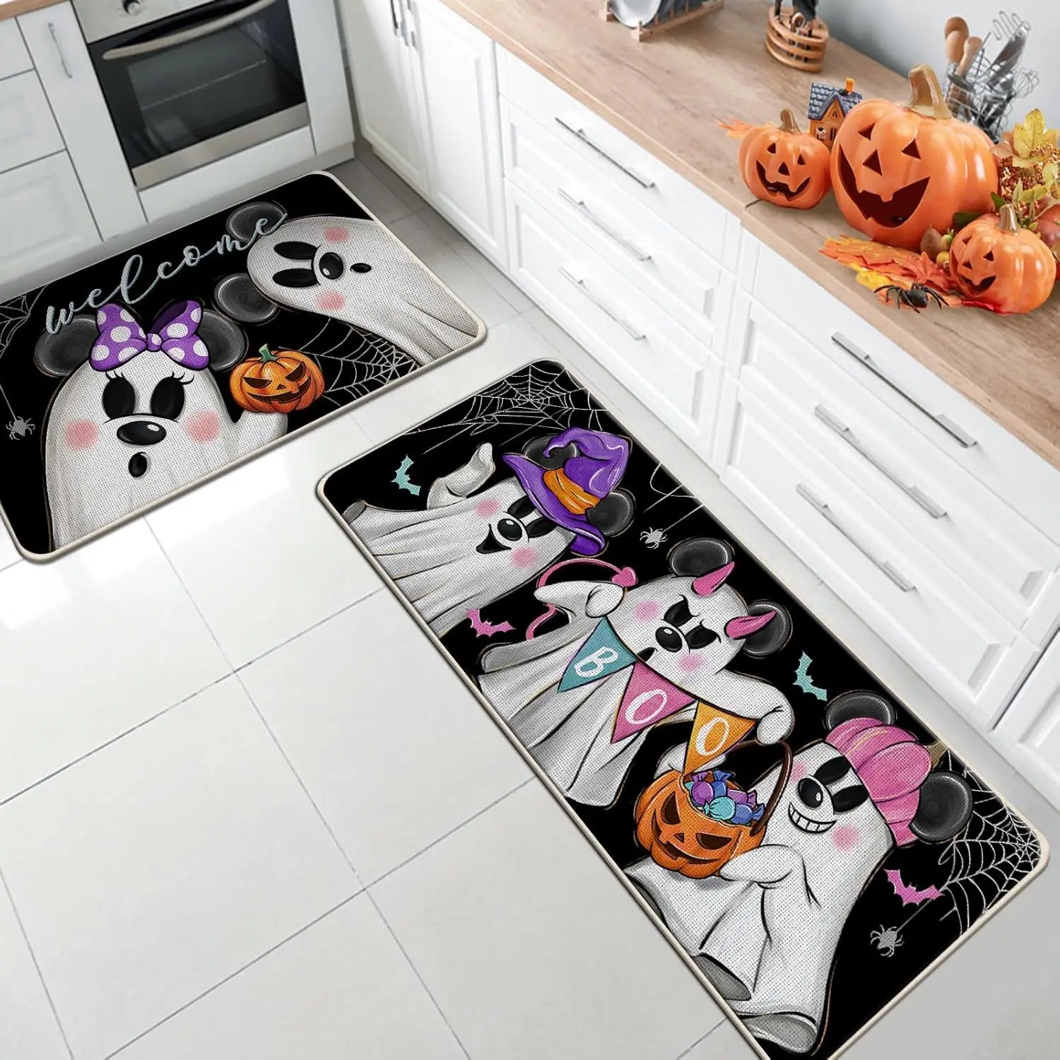 Navak Carpet Exclusive Picks Halloween Ghost Rug Kitchen Stain-Resistant Water-And Oil-Repelling Bathroom Anti-Slip Floor Mat Home Decoration