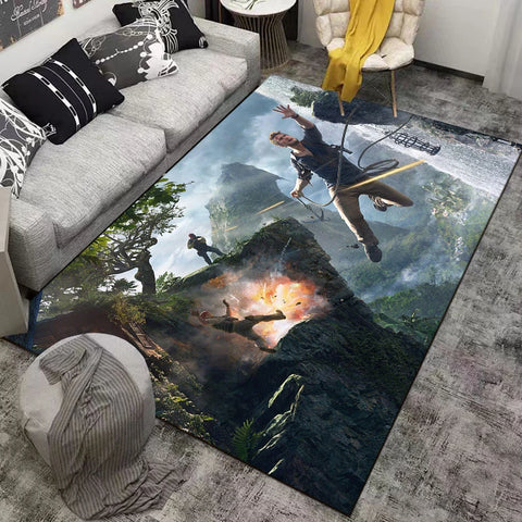 Navak Carpet Game-Uncharted Area Rug,Carpet for Home Living Room Bedroom Sofa Doormat Kitchen Decor,Non-slip Floor Mat Home Accessories