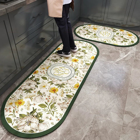 Navak Carpet Absorbent Kitchen Rug Non-slip Floor Mat Absorb Oil Kitchen Long Area Rug Bedroom Carpet Entrance Doormat Home Decor Room Tapis