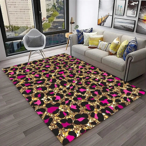 Navak Carpet Leopard Print Carpet Rugs Living Room Floor Mats Bedroom Decor Carpets for Bed Room Carpets for Living Room Decoration Maison