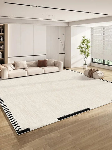 Navak Carpet Modern Beige Living Room Carpet Cream Abstract Decorative Rug Luxury Large Size Cloakroom Carpet Non-Slip Easy Care Bedroom Rugs
