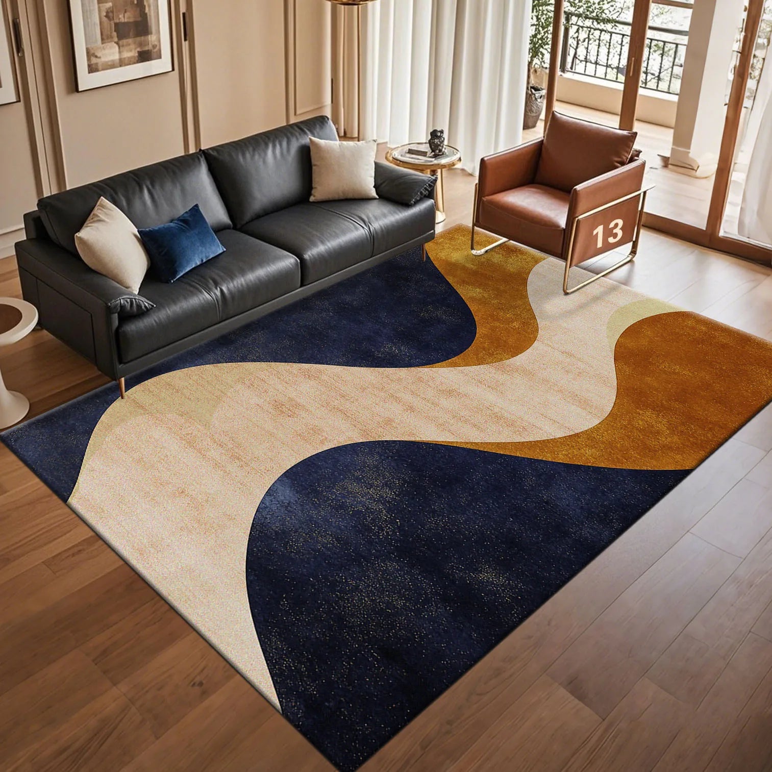 Navak Carpet Modern Light Luxury Abstract Carpet for Living Room Coffee Tables Sofa Rugs Bedroom Soft Floor Mat