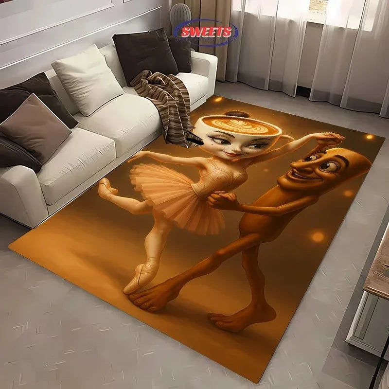 Navak Carpet Daily Picks Creates Virtual Creatures Italian Brainrot Cartoon Carpet Living Room Bedroom Bedside Bathroom Floor Mat Home Rug Gift