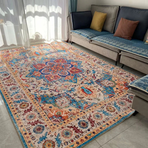 Navak Carpet American Retro Style Rugs for Bedroom Large Area Living Room Decoration Plush Carpet Anti-slip Lounge Floor Mat Fluffy Soft Rug