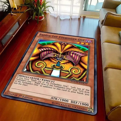 Navak Carpet Yu-Gi-Oh Blue Eyes White Dragon Anime Carpet Cartoon Floor Mat for Living Room and Bedroom Decorative Area Rug Perfect Gift