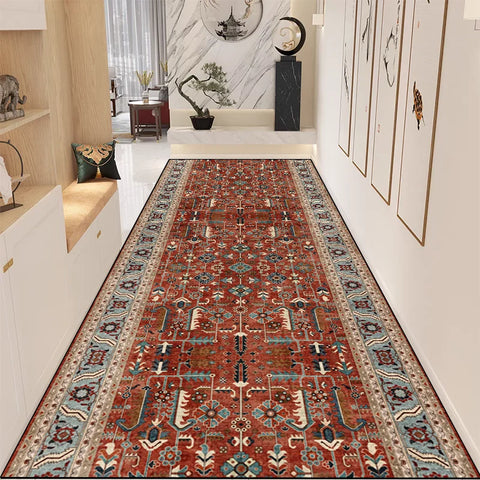 Navak Carpet Exclusive Picks New Chinese Retro Long Carpet Non-Slip Wear Entrance Corridor Modern Zen Space Floor Mat Home Decoration