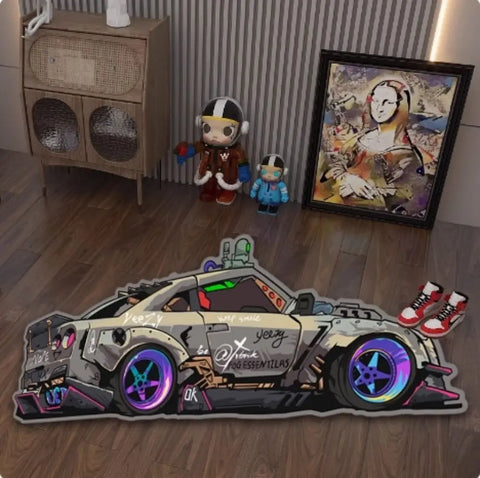 Navak Carpet Exclusive Picks Irregular-Shaped Sports Car Carpet For Home Decoration, Bedroom, Bedside, Boys' e-Sports Room, Study Room Floor Mat
