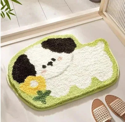 Navak Carpet Flower Shaped Cute Bathroom Mats Carpets Microfiber Tufted Mat Cute Luxury Fluffy Thick Rugs High Low Plush Irregular Carpets