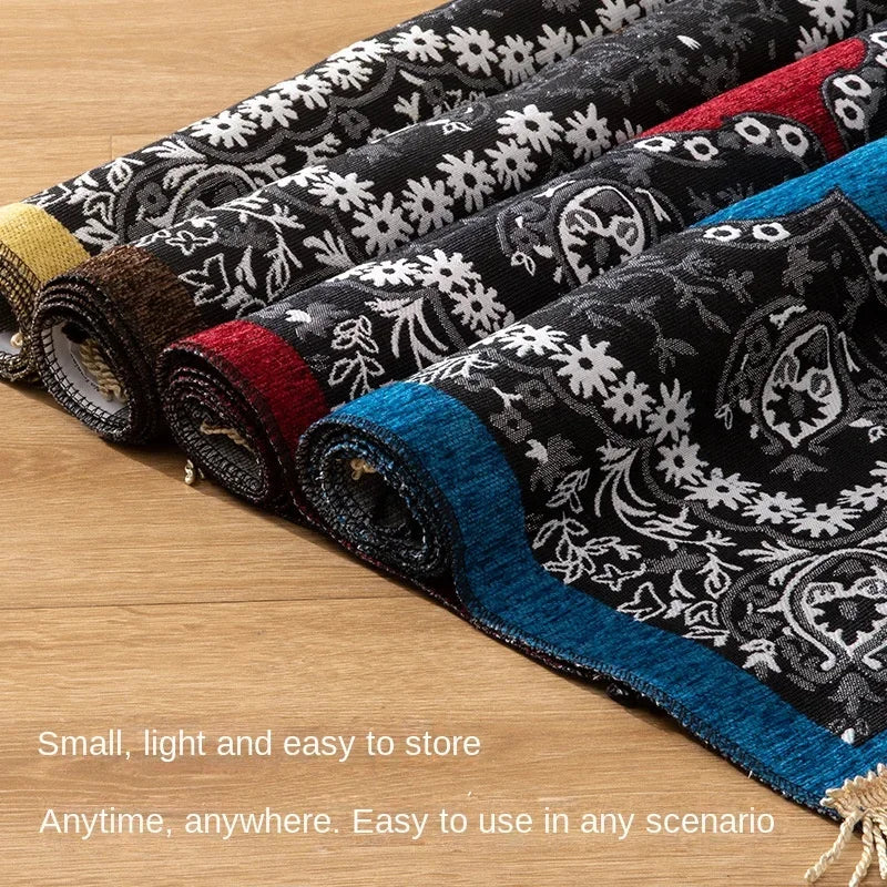Navak Carpet Women Men Muslim Prayer Rug Worship Kneel Printed Floor Mat Protable Travel Prayer Rugs Ramadan Gift Soft Islamic Prayer Rug