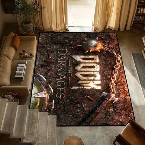 Navak Carpet Game small carpet Anti-Slip Kitchen Bedroom The Handmade DOOMS Ages Tufted Rug Carpet Living Dark Room Entrance Decoration