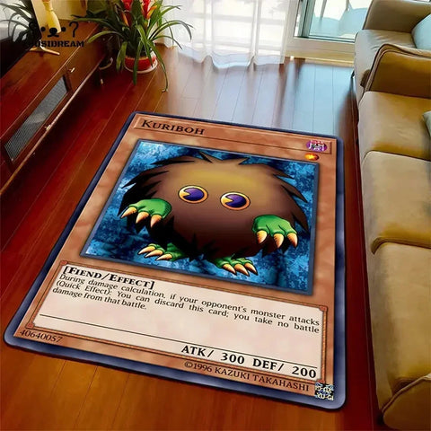 Navak Carpet Yu-Gi-Oh Blue Eyes White Dragon Anime Carpet Cartoon Floor Mat for Living Room and Bedroom Decorative Area Rug Perfect Gift