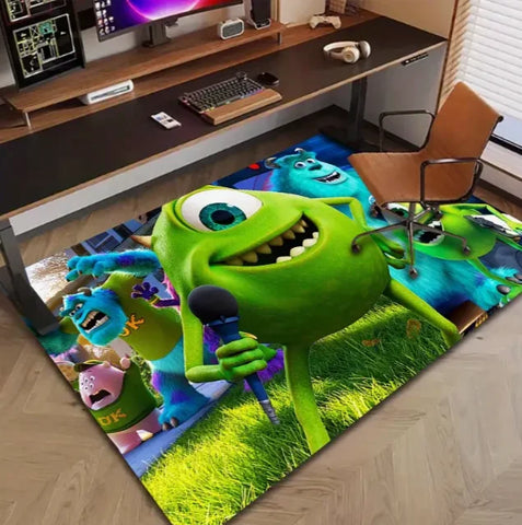 Navak Carpet Cartoon Animal Face Pattern Carpet Learning Interactive Non-Slip Machine Washable Polyester Fiber  Versatile Home Decor Rugs