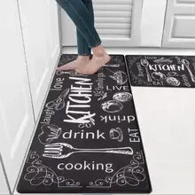 Navak Carpet Exclusive Picks Kitchen tableware theme floor mat crystal velvet carpet non-slip and dirt resistant comfort mat washable carpet