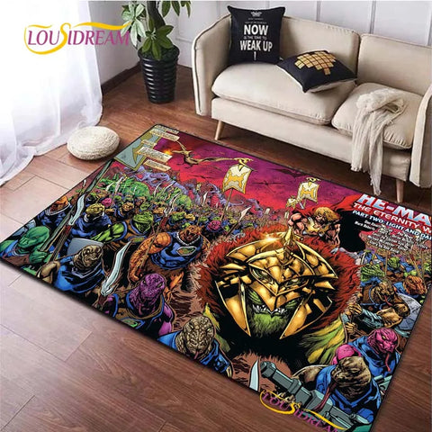 Navak Carpet He-man masters Cartoon Anime Carpet for Living Room Bedroom Yoga Area Rug Kitchen Un-slip Floor Mat decor Alfombra Birthday gift