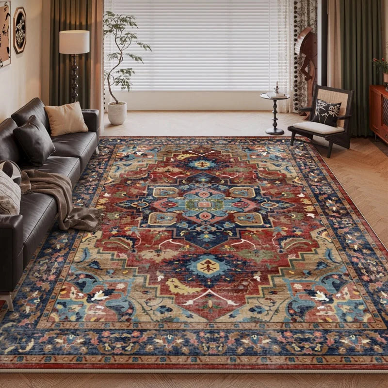 Navak Carpet American Retro Style Rugs for Bedroom Large Area Living Room Decoration Plush Carpet Anti-slip Lounge Floor Mat Fluffy Soft Rug