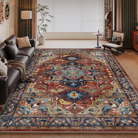 Navak Carpet American Retro Style Rugs for Bedroom Large Area Living Room Decoration Plush Carpet Anti-slip Lounge Floor Mat Fluffy Soft Rug