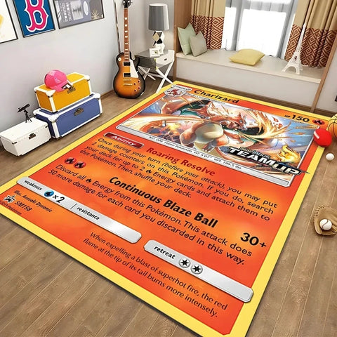 Navak Carpet Daily Picks Disney Japanese Anime Pattern Rug Pokemon Card for Bedroom Living Room Anime Carpets for Girl Room Floor Mat Home Decor