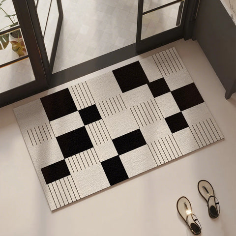 Navak Carpet Bathroom Carpet Absorbent Floor Mat Diatom Mud Bath Shower Area Non-slip Foot Mats Black Home Decoration Rug for Toilet 욕실 매트