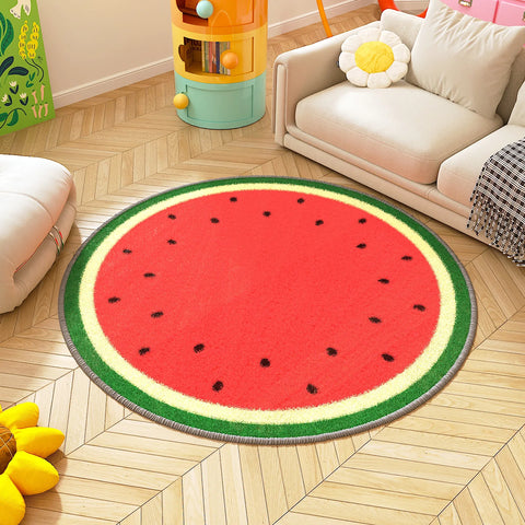 Navak Carpet Sunflower Pattern Bedroom Decor Round Carpet Thicken Plush Lounge Mat Fluffy Soft Study Rug Flower Shape Carpets for Living Room